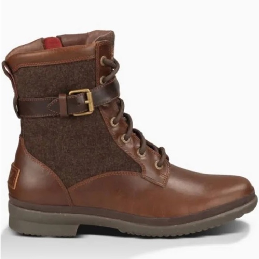 UGG Kesey Boot Size 7; In Mahogany Brown; Waterprooof; Barely worn; Like new;